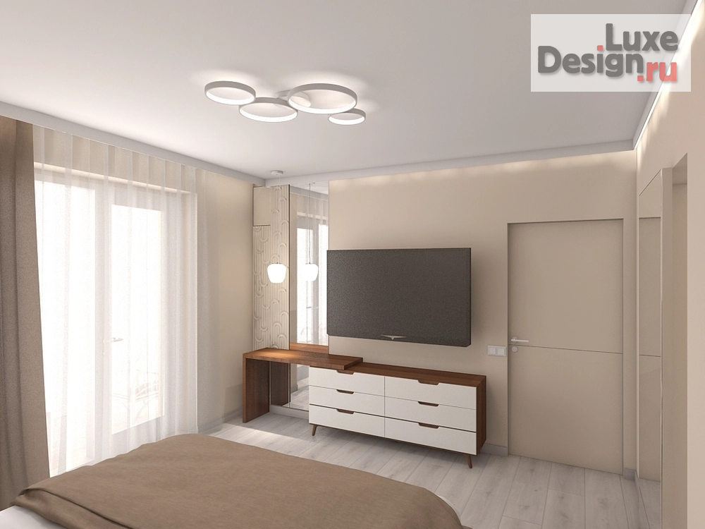 Дизайн интерьера спальни "Архитектурно -Интерьерная студия КомфортА ** Спальня" (фото 6)