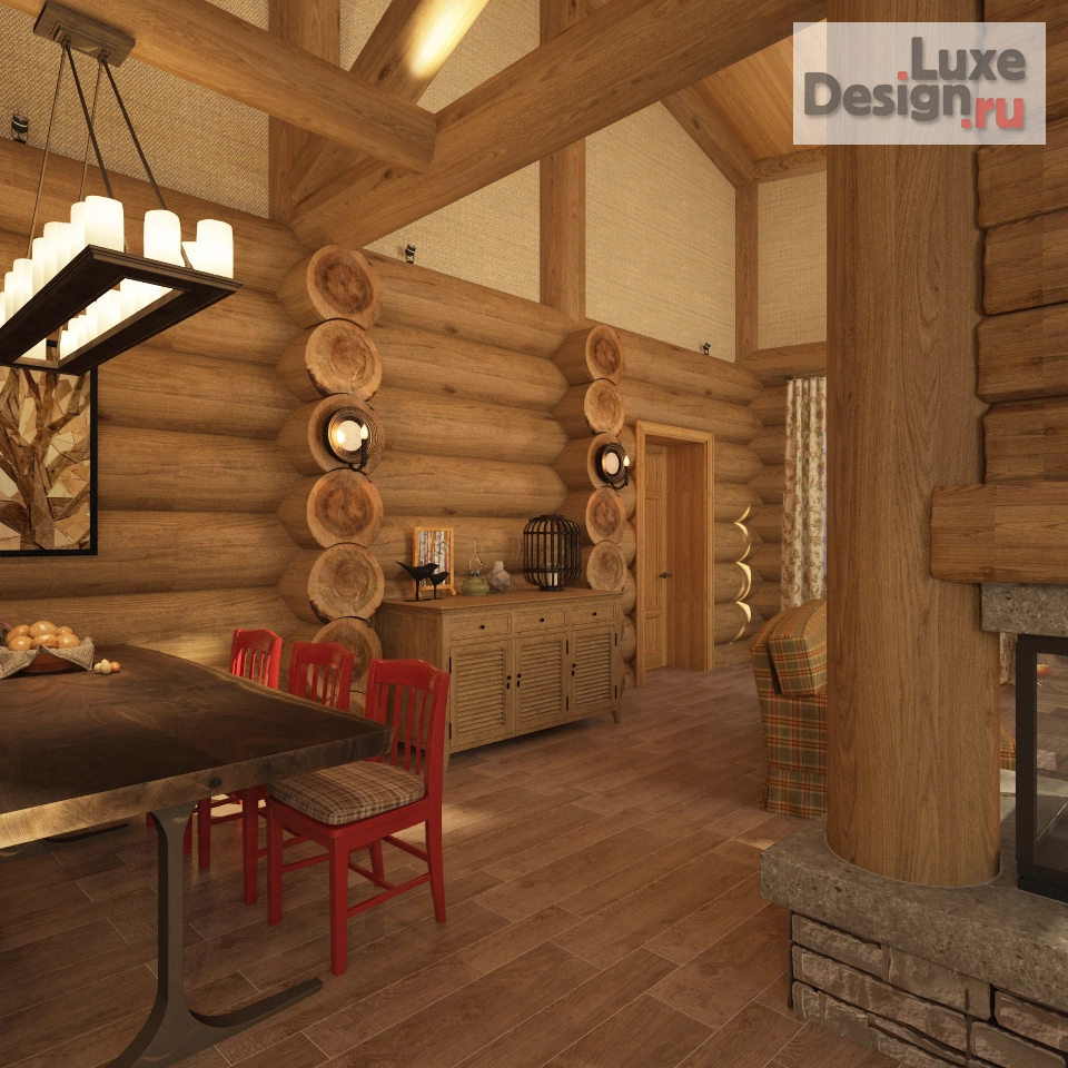 Дизайн интерьера коттеджа "ЕДИНЕНИЕ С ПРИРОДОЙ" (фото 11)