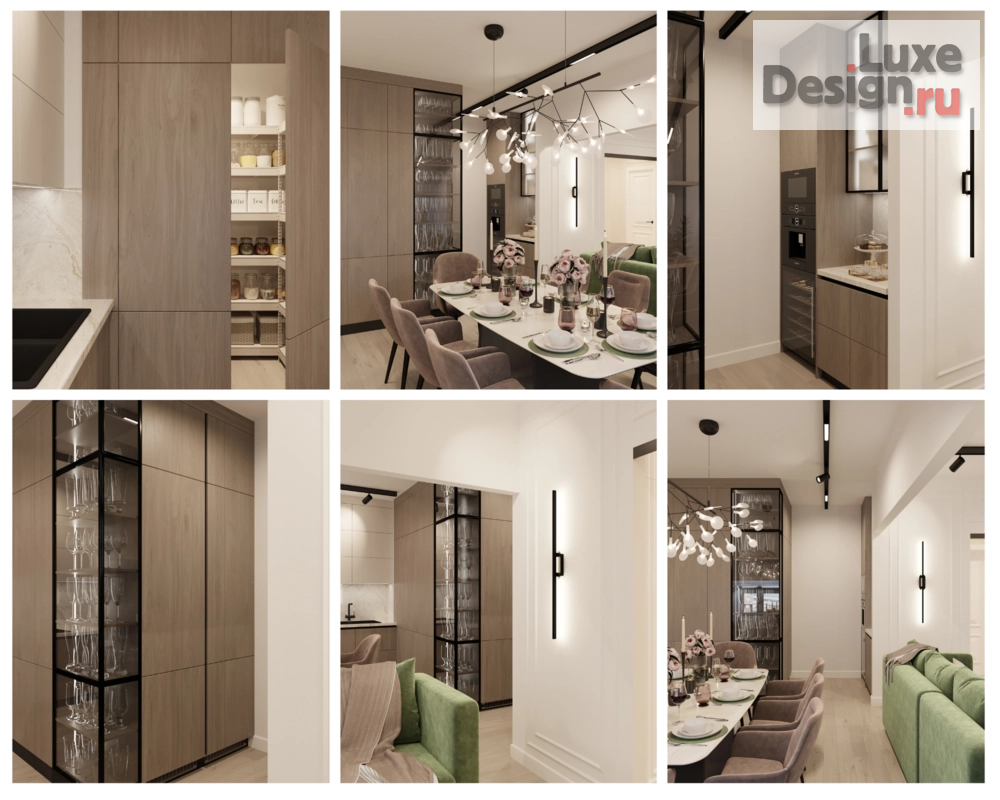 Дизайн интерьера четырехкомнатной квартиры "Квартира в ЖК Зеленый квартал" (фото 4)