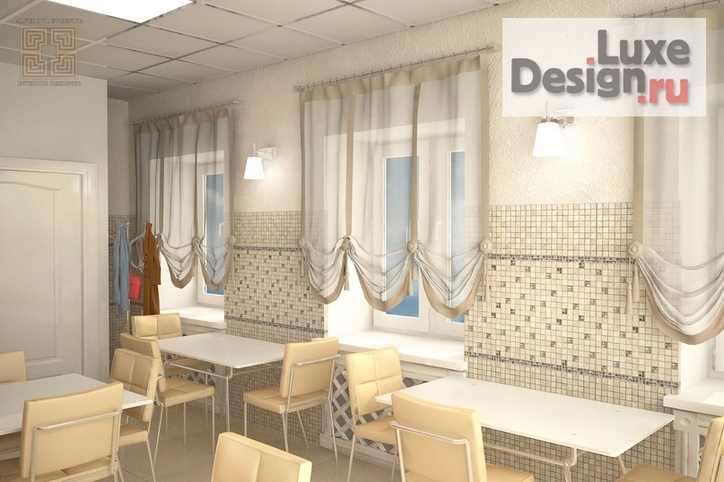 Дизайн интерьера коттеджа "Кафе-столовая" (фото 4)