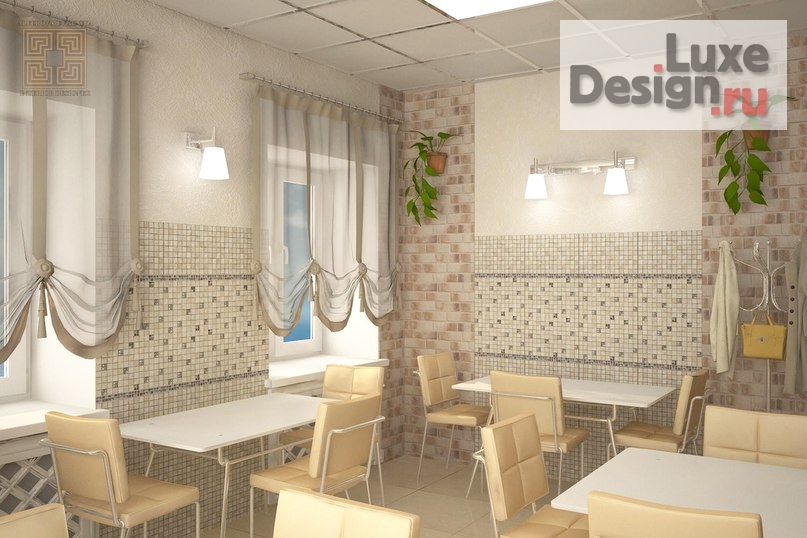 Дизайн интерьера коттеджа "Кафе-столовая" (фото 5)