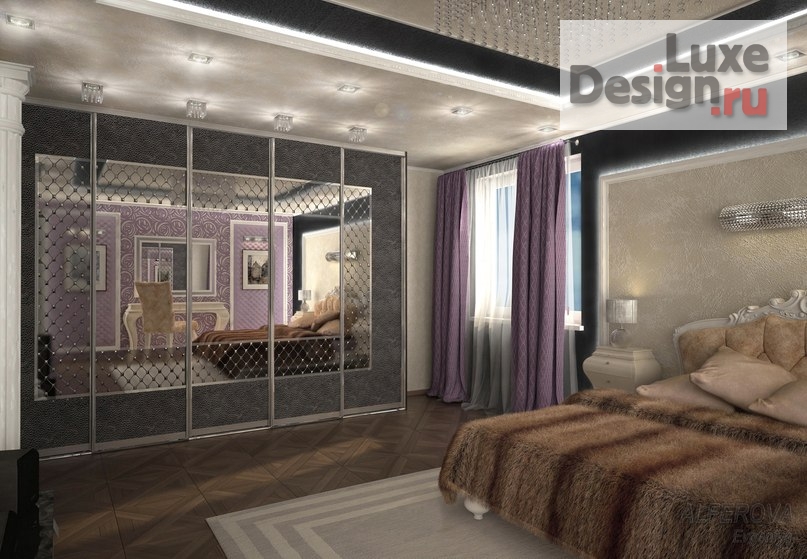 Дизайн интерьера коттеджа "Спальня в классическом стиле" (фото 4)