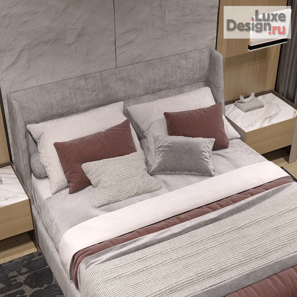 Дизайн интерьера спальни "Спальня-гардеробная, ЖК Нагорный, г. Екатеринбург." (фото 1)