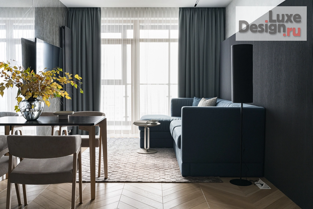 Дизайн интерьера двухкомнатной квартиры "Реализованный проект в ЖК "Нагорный"" (фото 2)