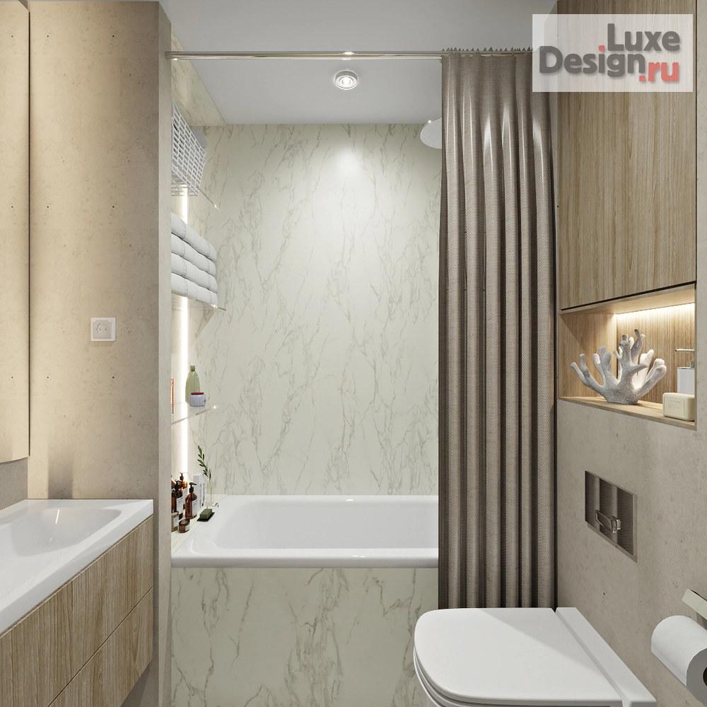 Дизайн интерьера трехкомнатной квартиры "ЖК Школьный" (фото 8)