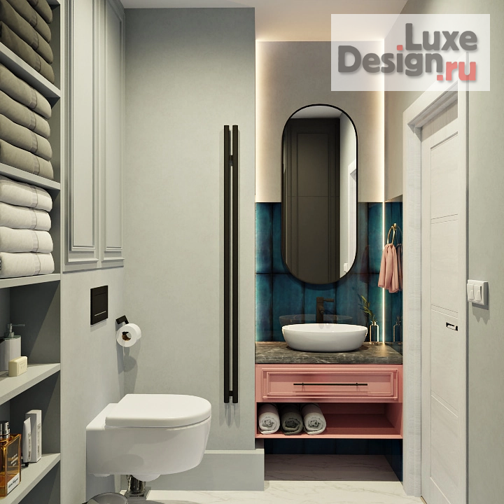 Дизайн интерьера трехкомнатной квартиры "Интерьер с яркими акцентами" (фото 1)