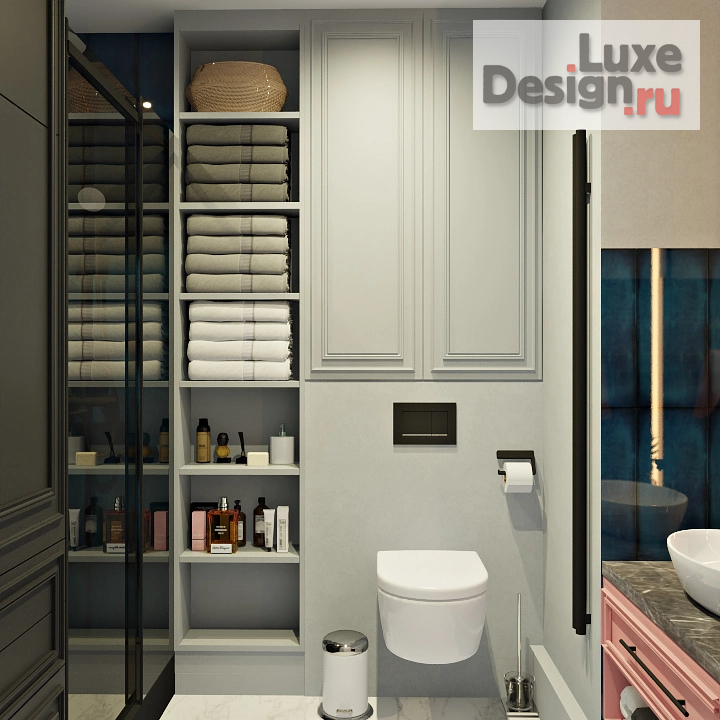 Дизайн интерьера трехкомнатной квартиры "Интерьер с яркими акцентами" (фото 2)