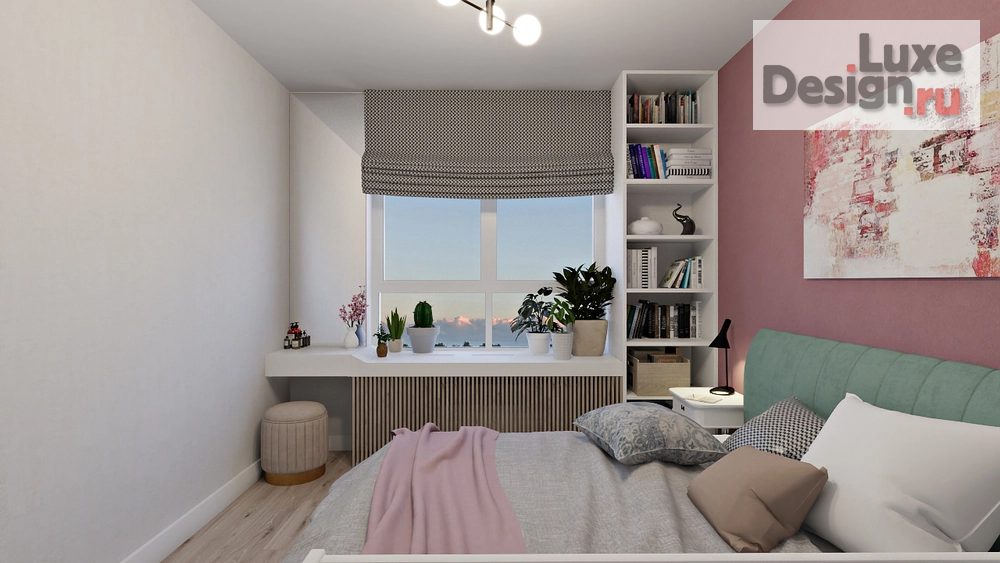 Дизайн интерьера трехкомнатной квартиры "Интерьер с яркими акцентами" (фото 4)