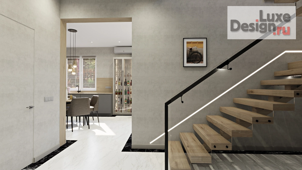 Дизайн интерьера коттеджа "Загородный дом" (фото 6)