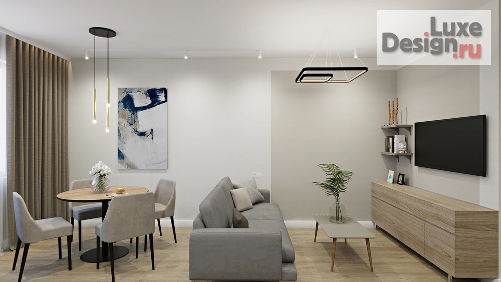 Дизайн интерьера трехкомнатной квартиры "ЖК Школьный" (фото 3)