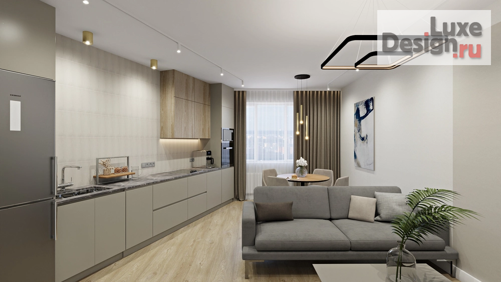 Дизайн интерьера трехкомнатной квартиры "ЖК Школьный" (фото 4)