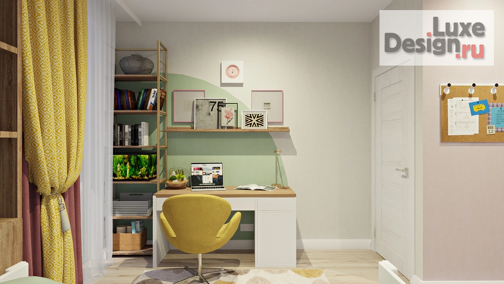 Дизайн интерьера трехкомнатной квартиры "Интерьер с яркими акцентами" (фото 8)