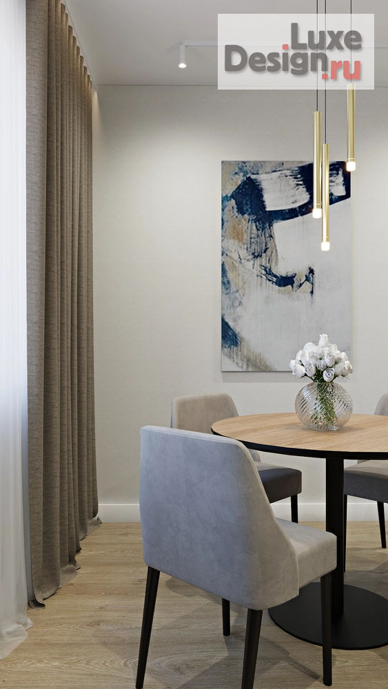 Дизайн интерьера трехкомнатной квартиры "ЖК Школьный" (фото 1)