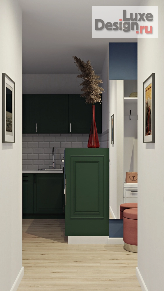 Дизайн интерьера трехкомнатной квартиры "Интерьер с яркими акцентами" (фото 12)