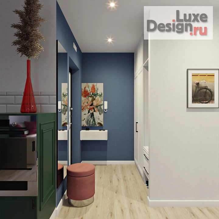 Дизайн интерьера трехкомнатной квартиры "Интерьер с яркими акцентами" (фото 13)