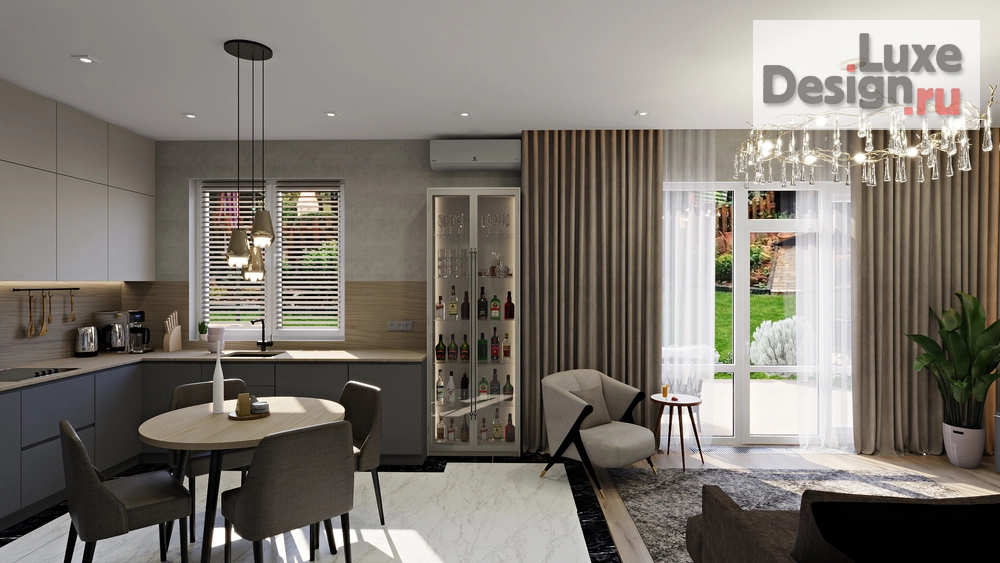 Дизайн интерьера коттеджа "Загородный дом" (фото 13)