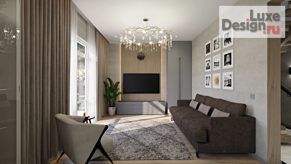 Дизайн интерьера коттеджа "Загородный дом" (фото 15)