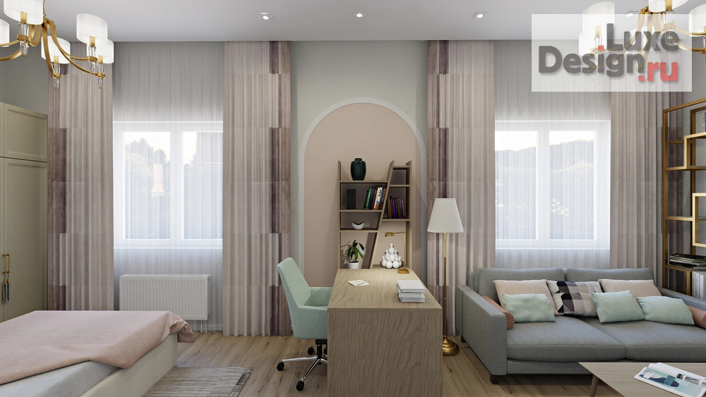 Дизайн интерьера коттеджа "Загородный дом" (фото 24)