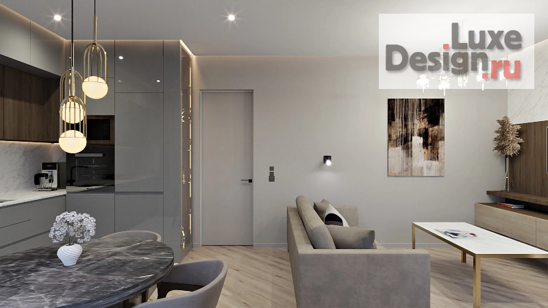 Дизайн интерьера двухкомнатной квартиры "ЖК Нагорный" (фото 8)