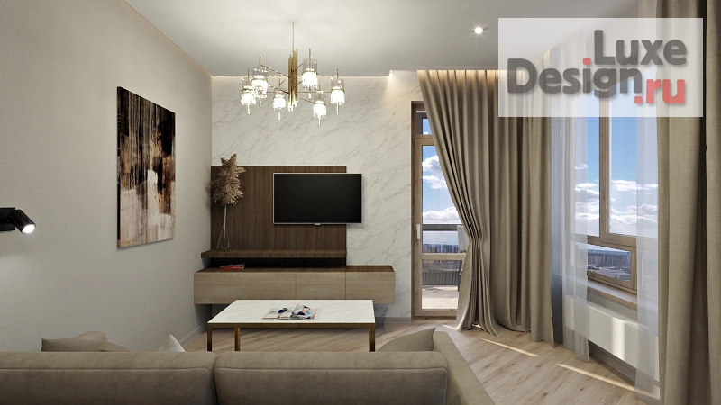 Дизайн интерьера двухкомнатной квартиры "ЖК Нагорный" (фото 9)