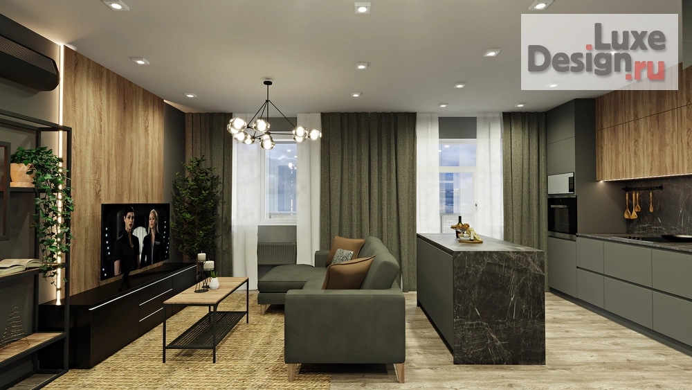 Дизайн интерьера двухкомнатной квартиры "Квартира для молодой пары" (фото 3)