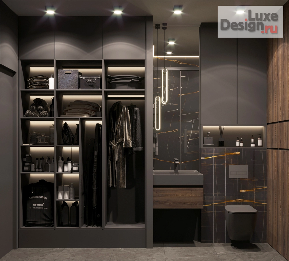 Дизайн интерьера четырехкомнатной квартиры "Проект квартиры в стиле DARK HOUSE" (фото 10)