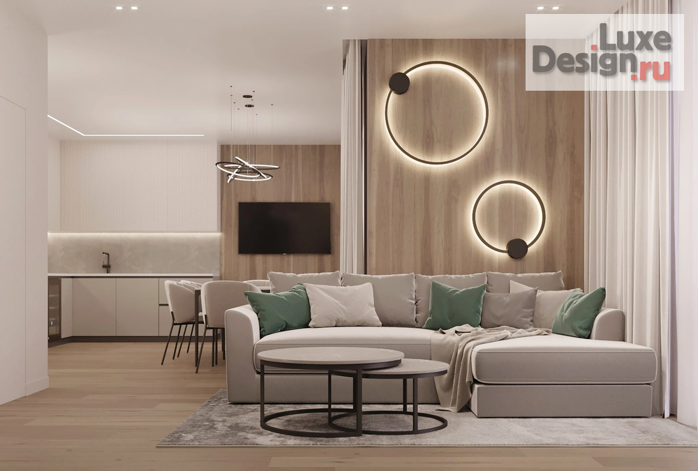 Дизайн интерьера трехкомнатной квартиры "Дизайн квартиры в ЖК Екатерининский парк" (фото 1)