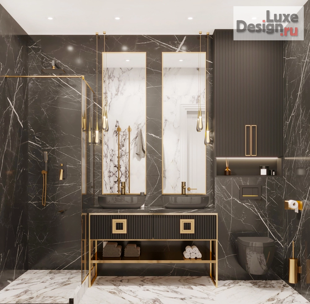 Дизайн интерьера четырехкомнатной квартиры "Роскошный интерьер в ЖК Александровский сад" (фото 9)