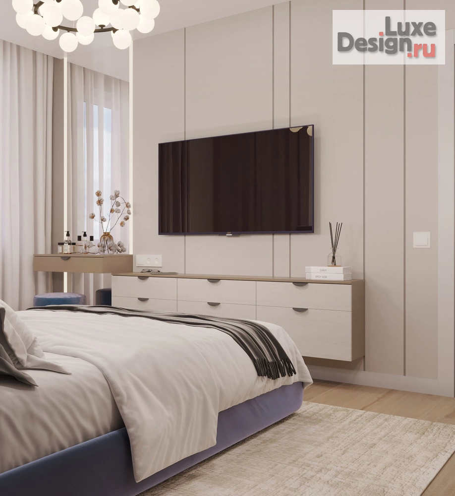 Дизайн интерьера двухкомнатной квартиры "Дизайн квартиры в ЖК Парковый квартал" (фото 6)