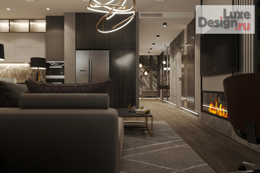 Дизайн интерьера четырехкомнатной квартиры "Проект квартиры в стиле DARK HOUSE" (фото 1)