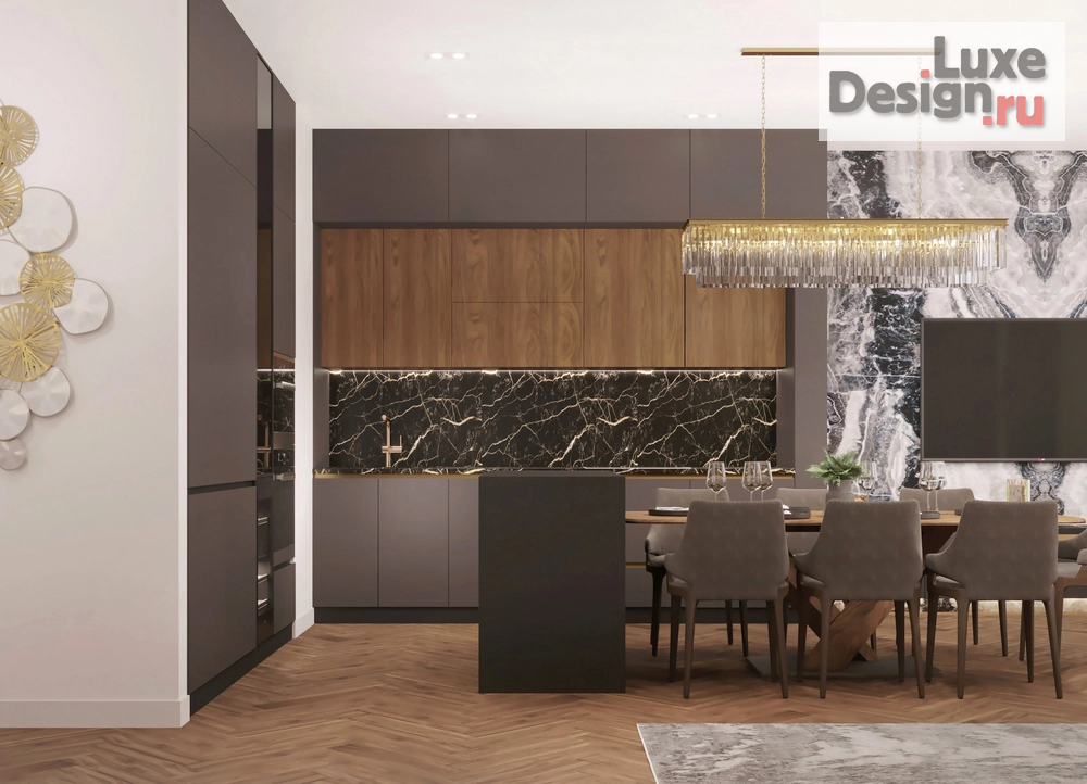 Дизайн интерьера четырехкомнатной квартиры "Роскошный интерьер в ЖК Александровский сад" (фото 8)