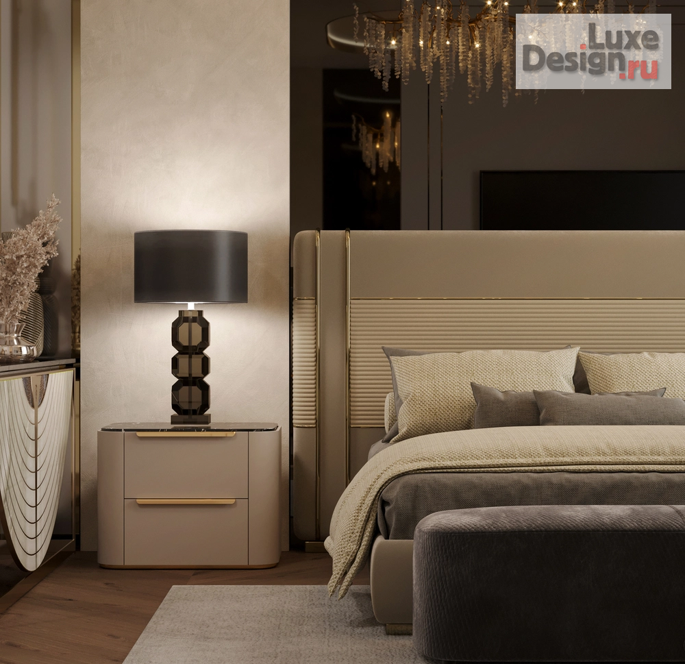 Дизайн интерьера апартаментов "Мастер-спальня в стиле Luxury, апартаменты (г.Москва)" (фото 2)