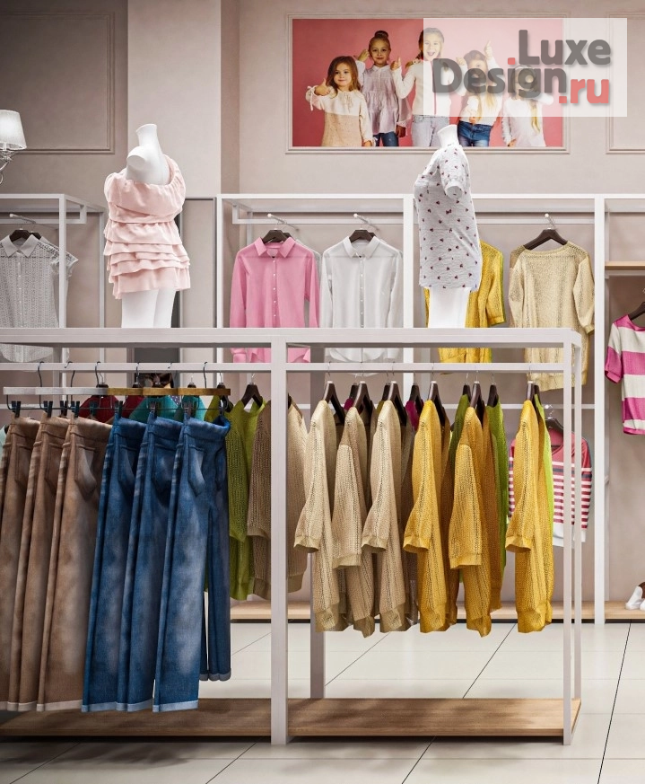 Дизайн интерьера торгового комплекса "Классический дизайн магазина детской одежды DELORAS" (фото 4)