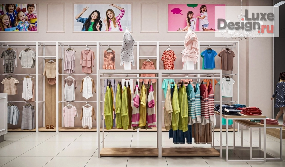 Дизайн интерьера торгового комплекса "Классический дизайн магазина детской одежды DELORAS" (фото 5)