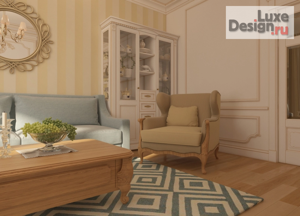 Дизайн интерьера гостиной "ГОСТИНАЯ - СОСТОЯНИЕ ДУШИ" (фото 5)