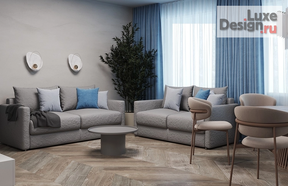 Дизайн интерьера трехкомнатной квартиры "ЖК Северное сияние" (фото 4)