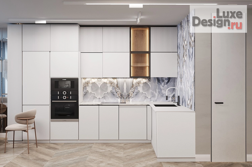 Дизайн интерьера трехкомнатной квартиры "ЖК Северное сияние" (фото 5)