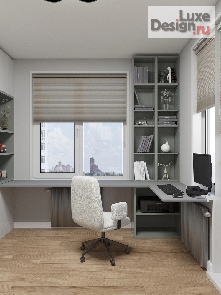 Дизайн интерьера детской "Комната для первоклассника, ЖК Московская горка" (фото 1)