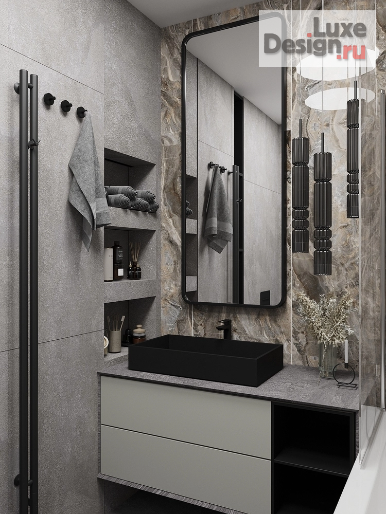 Дизайн интерьера трехкомнатной квартиры "ЖК Северное сияние" (фото 15)