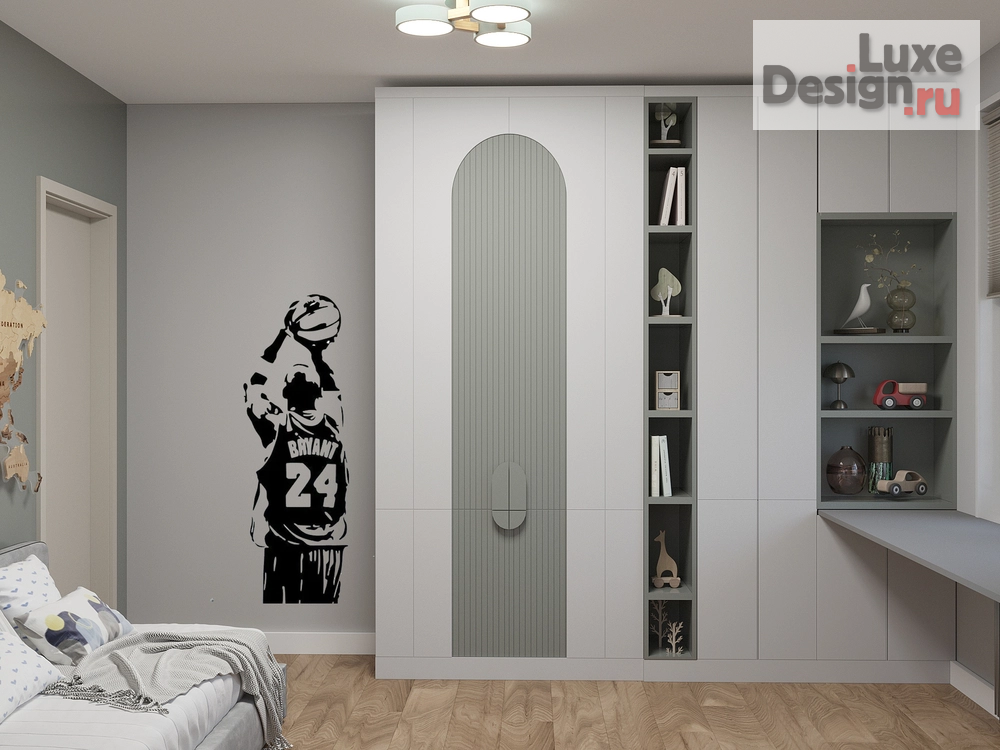 Дизайн интерьера детской "Комната для первоклассника, ЖК Московская горка" (фото 4)