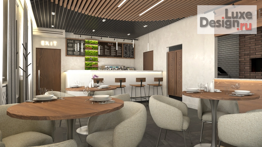 Дизайн интерьера кафе "Дизайн интерьера кофейни" (фото 1)