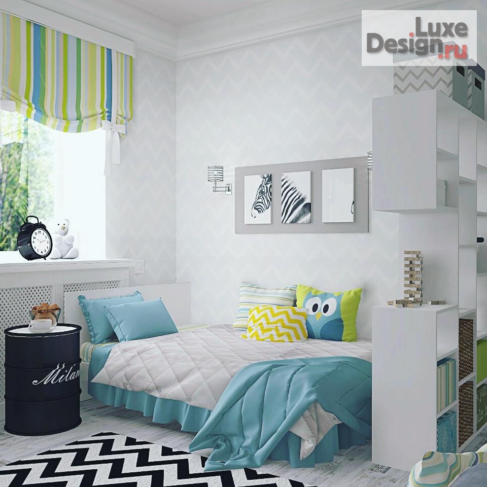 Дизайн интерьера детской "Детская в коттедже пос.Мельница" (фото 2)