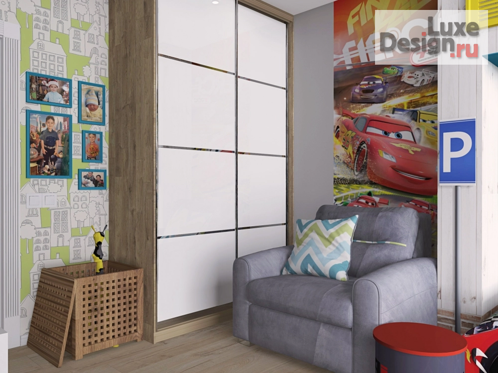 Дизайн интерьера детской "Детская в трехкомнатной квартире в Краснолесье" (фото 5)