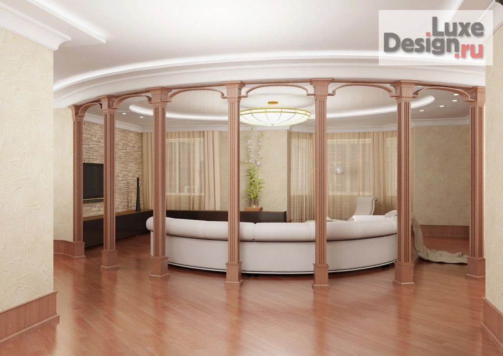 Дизайн интерьера трехкомнатной квартиры "Квартира в неоклассическом стиле с элементами ар-деко" (фото 2)