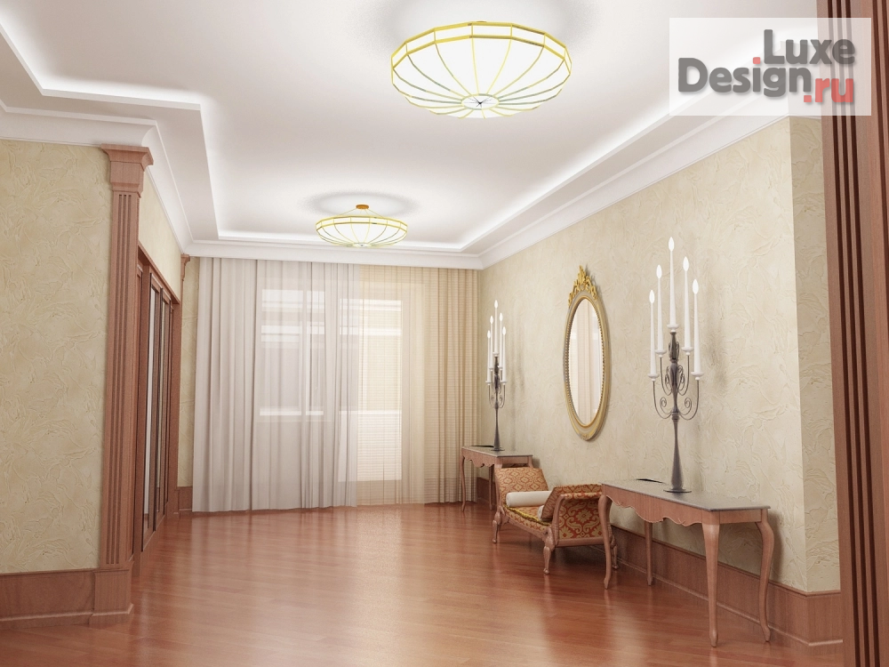 Дизайн интерьера трехкомнатной квартиры "Квартира в неоклассическом стиле с элементами ар-деко" (фото 3)