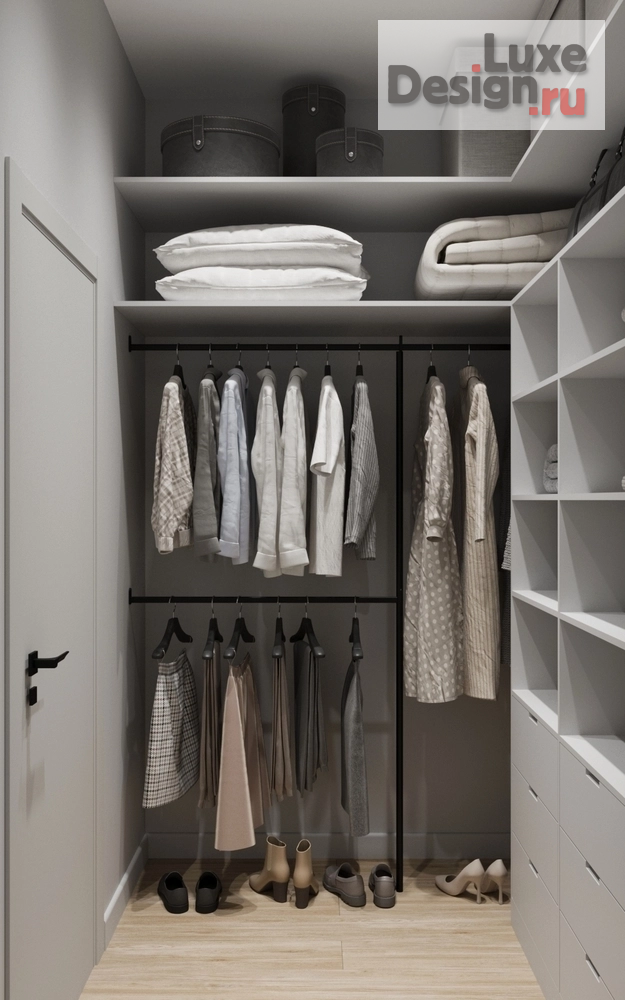 Дизайн интерьера спальни "Спальня, мастер-СУ, гардеробная ЖК Ботаника Грин хаус" (фото 10)