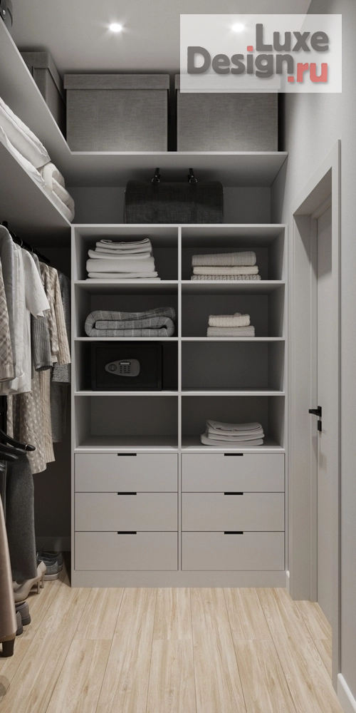 Дизайн интерьера спальни "Спальня, мастер-СУ, гардеробная ЖК Ботаника Грин хаус" (фото 11)