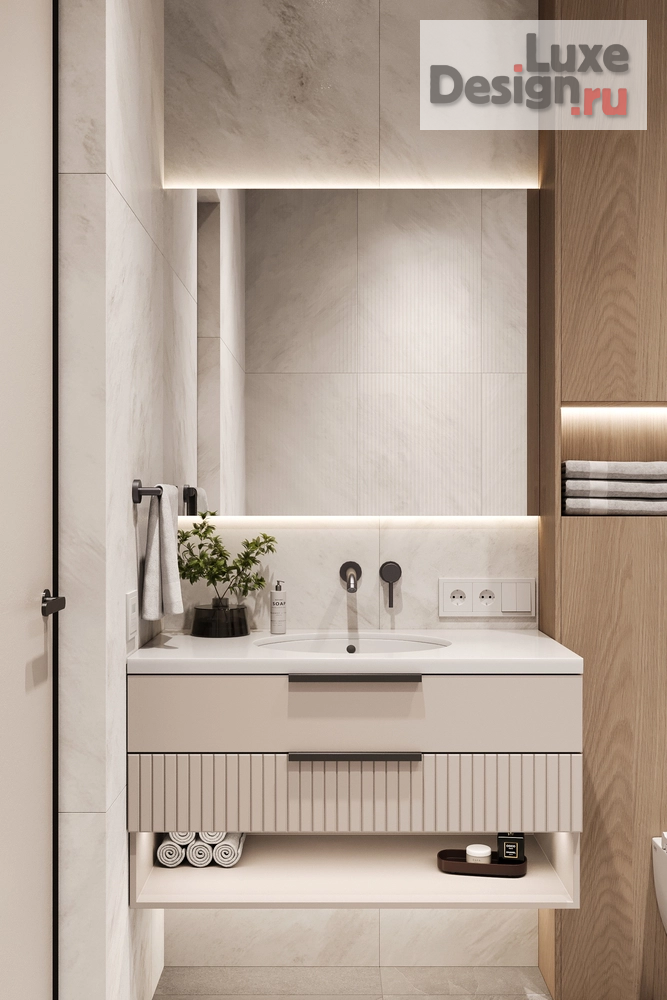 Дизайн интерьера трехкомнатной квартиры "Трехкомнатная квартира ЖК Clever Park" (фото 2)