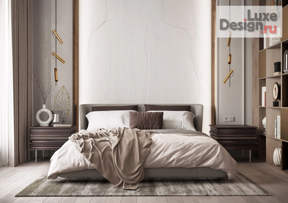 Дизайн интерьера трехкомнатной квартиры "Интерьер спальни в стиле Нео Классика" (фото 6)