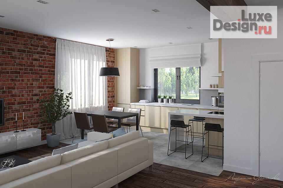 Дизайн интерьера коттеджа "Коттедж в КП "Земляничная поляна"" (фото 2)